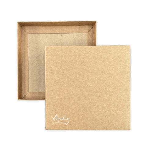 Mintay Papers - Schachtel - Box "Square" Card Box Base Kraft 16x16cm - 3 Stück