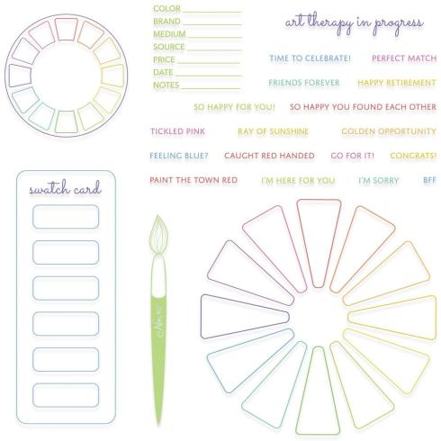 Sizzix - Stempelset "Swatch Cards" Clear Stamps Design by Eileen Hull