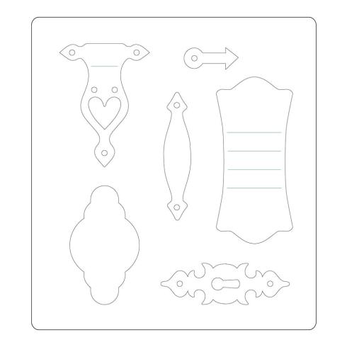 Sizzix - Stanzschablone "Journal Hardware" ScoreBoards Dies
