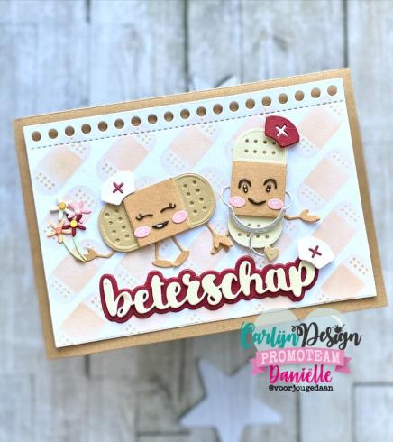 Carlijn Design - Schablone 13,8x14,2cm "Feel Better" Stencil