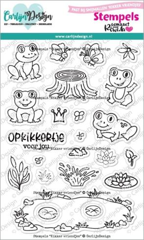 Carlijn Design - Stempelset "Kikker Vriendjes" Clear Stamp 