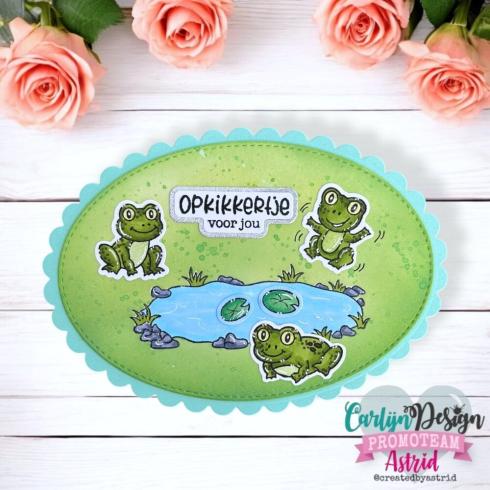 Carlijn Design - Stempelset "Kikker Vriendjes" Clear Stamp 