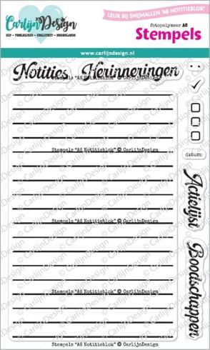 Carlijn Design - Stempelset "Notitieblok " Clear Stamp 