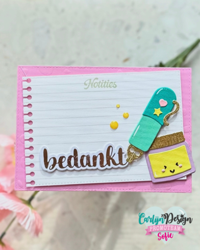 Carlijn Design - Stempelset "Notitieblok " Clear Stamp 