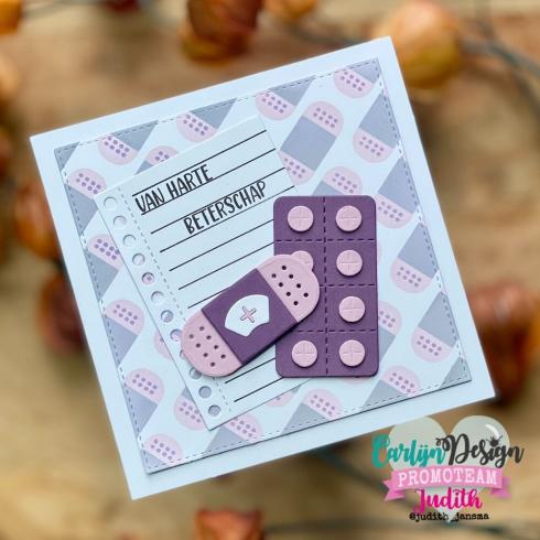 Carlijn Design - Stempelset "Notitieblok " Clear Stamp 