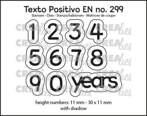 Crealies - Stanzschablone "1,2,3 Years" Texto Positivo Dies