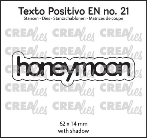 Crealies - Stanzschablone "Honeymoon" Texto Positivo Dies