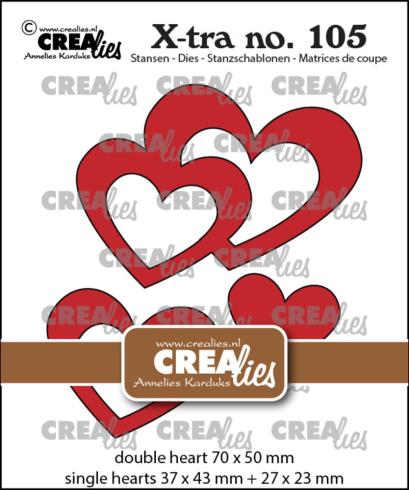Crealies - Stanzschablone "No.105 Hearts" X-tra Dies