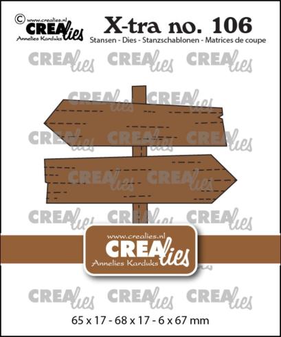 Crealies - Stanzschablone "No.106 Signpost" X-tra Dies