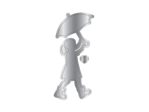 Crafters Companion - Stempelset, Stanzschablone & Schablone "Showered In Love" Stamp, Dies & Stencil