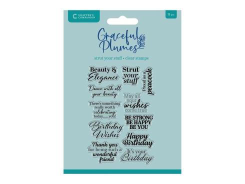 Crafters Companion - Stempelset "Strut Your Stuff" Clear Stamps