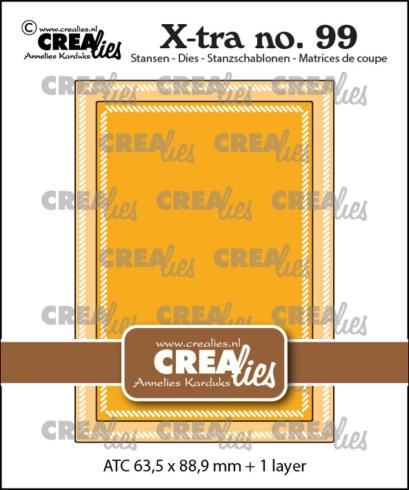 Crealies - Stanzschablone "No.99 ATC with Little Diagonal Stripes" X-tra Dies