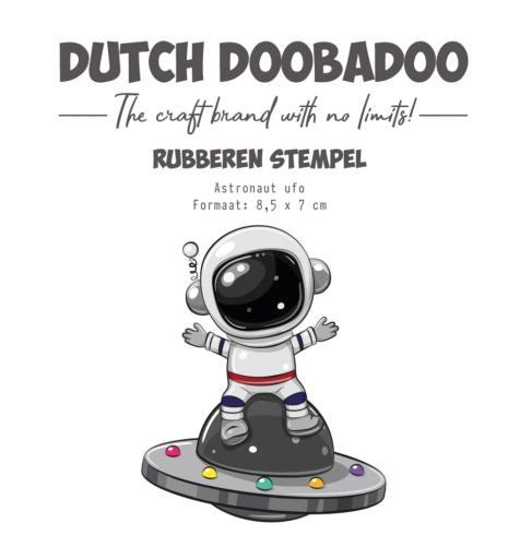 Dutch Doobadoo - Gummistempel "Astronaut Ufo" Rubber Stamp 8,5x7cm