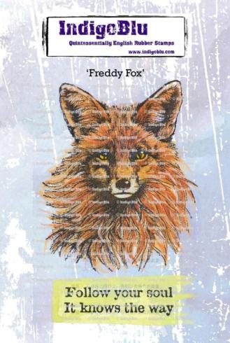 IndigoBlu - Gummistempel Set "Freddy Fox" A6 Rubber Stamp