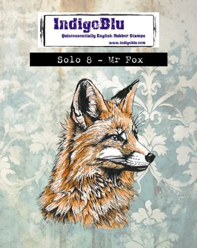IndigoBlu - Gummistempel "Solo 8 Mr Fox Rubber" 8x5cm Rubber Stamp
