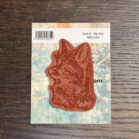 IndigoBlu - Gummistempel "Solo 8 Mr Fox Rubber" 8x5cm Rubber Stamp