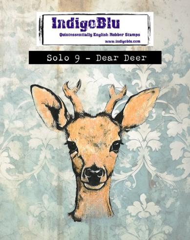 IndigoBlu - Gummistempel "Solo 9 Dear Deer Rubber" 7x7,5cm Rubber Stamp