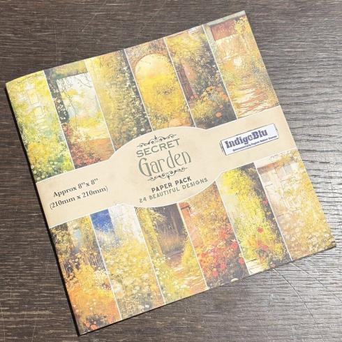 IndigoBlu - Designpapier "Secret Garden" Paper Pack 8x8 Inch - 24 Bogen