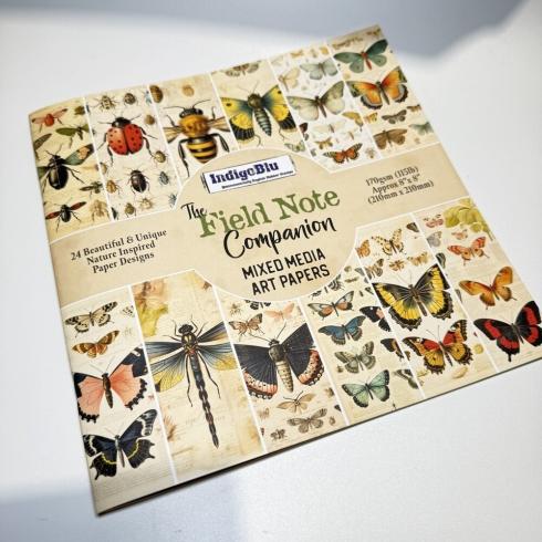IndigoBlu - Designpapier "Field Note Companion" Paper Pack 8x8 Inch - 24 Bogen
