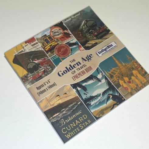 IndigoBlu - Designpapier "The Golden Age of Travel" Ephemera Paper Book 6x6 Inch - 24 Bogen