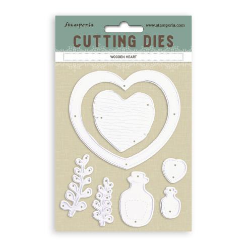 Stamperia - Stanzschablone "Wooden Heart" Dies