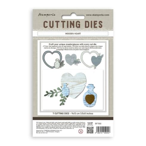 Stamperia - Stanzschablone "Wooden Heart" Dies