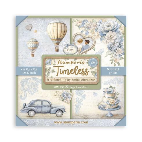 Stamperia - Designpapier "Timeless" Maxi Paper Pack 12x12 Inch - 22 Bogen