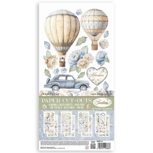 Stamperia - Stanzteile "Timeless" Paper Cut-outs 6x12 Inch - 4 Bogen