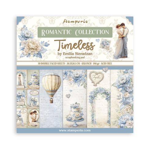 Stamperia - Designpapier "Timeless" Paper Pack 8x8 Inch - 10 Bogen