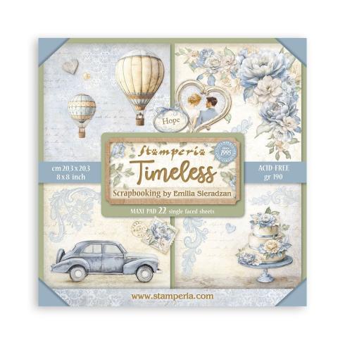 Stamperia - Designpapier "Timeless" Maxi Paper Pack 8x8 Inch - 22 Bogen