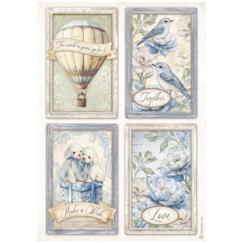 Stamperia - Decopatch Papier "4 Cards" Decoupage A4 - 6 Bogen  