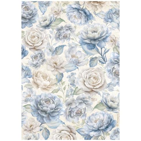 Stamperia - Decopatch Papier "Big Roses" Decoupage A4 - 6 Bogen  
