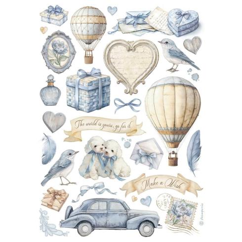 Stamperia - Decopatch Papier "Mixed Elements" Decoupage A4 - 6 Bogen  