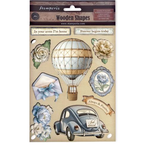 Stamperia - Holzteile A5 "Timeless" Wooden Shapes