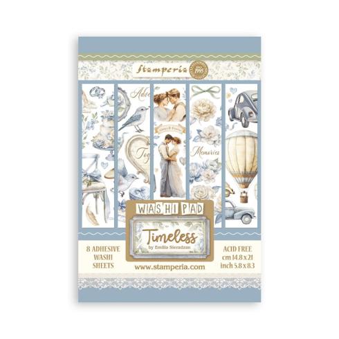 Stamperia - Washi Papier "Timeless" Washi Pad 14,8x21cm - 8 Bogen