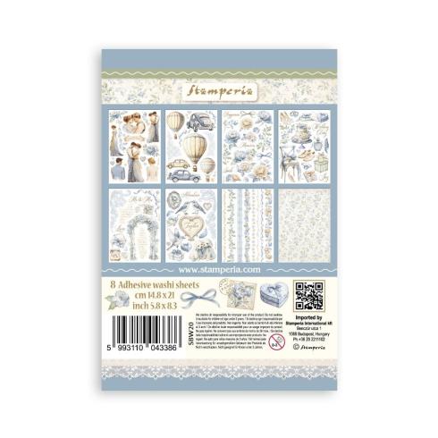 Stamperia - Washi Papier "Timeless" Washi Pad 14,8x21cm - 8 Bogen