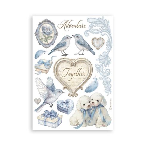 Stamperia - Washi Papier "Timeless" Washi Pad 14,8x21cm - 8 Bogen