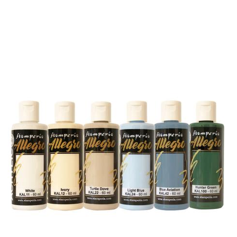 Stamperia - Acrylfarbe "Timeless" Allegro Paint Kit 6x60 ml