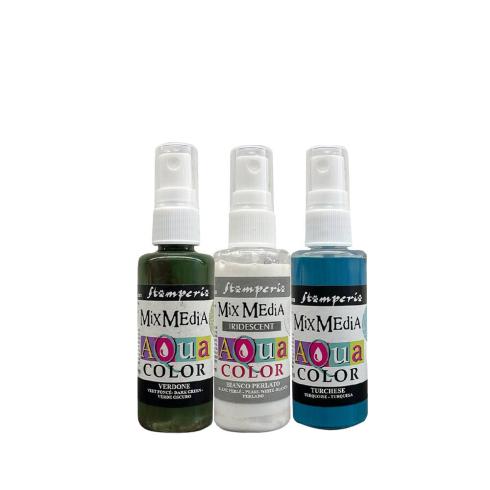 Stamperia - Aquarellfarbe "Timeless" Aquacolor Paint Kit 3x30ml