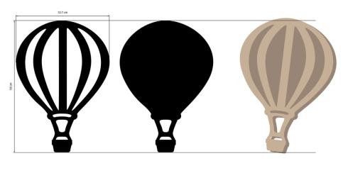 Stamperia - Holzteile "Air Balloon" MDF Crafty Shapes Blanks