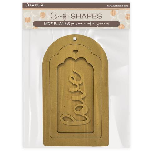 Stamperia - Holzteile "Tag" MDF Crafty Shapes Blanks