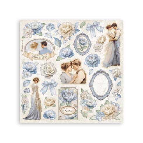 Stamperia - Aufkleber "Silent Sea" Sticker 16,5x16,5cm - 4 Bogen