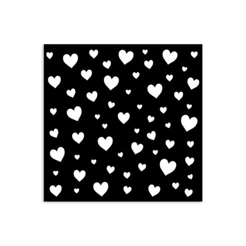 Stamperia - Schablone 12x12cm "Hearts" Stencil