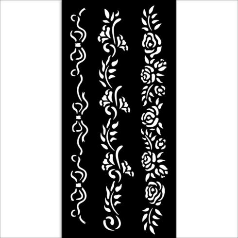Stamperia - Schablone 12x25cm "3 Borders" Stencil
