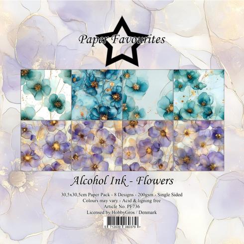 Paper Favourites - Designpapier "Alcohol Ink Flowers" Paper Pack 12x12 Inch 8 Bogen
