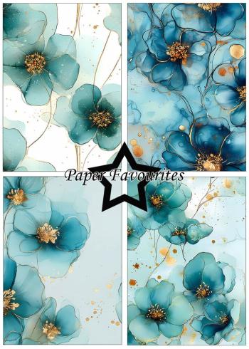 Paper Favourites - Designpapier "Alcohol Ink Flowers" Paper Pack A5 - 24 Bogen