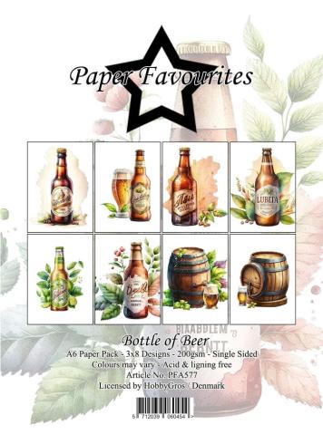 Paper Favourites - Designpapier "Bottle of Beer" Paper Pack A6 - 24 Bogen
