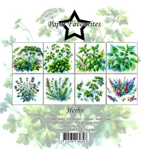 Paper Favourites - Designpapier "Herbs" Paper Pack 6x6 Inch - 24 Bogen