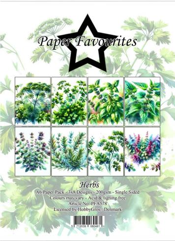 Paper Favourites - Designpapier "Herbs" Paper Pack A6 - 24 Bogen