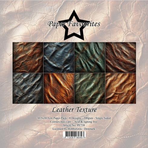 Paper Favourites - Designpapier "Leather Texture" Paper Pack 12x12 Inch 8 Bogen